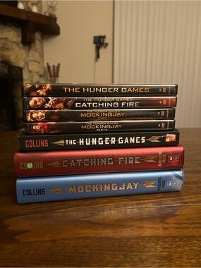 The Hunger Games Complete Book & Movie Bundle – 3 Books + 4 DVDs